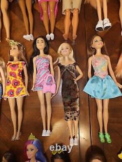 Barbie Doll And Friends Dressed, Accesories And Shoes, lot Of 50 Dolls. # CC-19