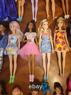 Barbie Doll And Friends Dressed, Accesories And Shoes, lot Of 50 Dolls. # CC-19