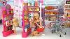 Barbie Doll Grocery Store Supermarket With Hello Kitty Rement Miniature Dollhouse Food