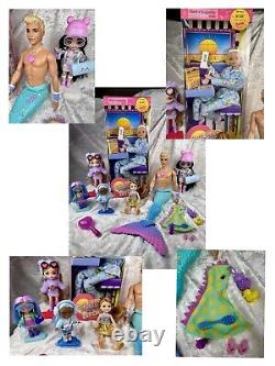 Barbie Doll Lot Extra Fly Breakfast With Barbie Dreamtopia Merman Play Sets