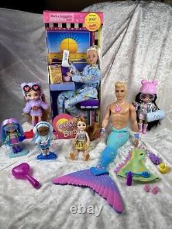 Barbie Doll Lot Extra Fly Breakfast With Barbie Dreamtopia Merman Play Sets