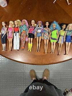 Barbie Doll Lot Of 10 Made To Move/articulated Dolls