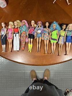 Barbie Doll Lot Of 10 Made To Move/articulated Dolls