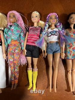 Barbie Doll Lot Of 10 Made To Move/articulated Dolls