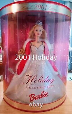 Barbie Doll Lot Of 12 Holiday Collection 1993-2005