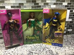 Barbie Doll Lot Of 3 Dolls. Poison Ivy, Batgirl, Catwoman Matttel