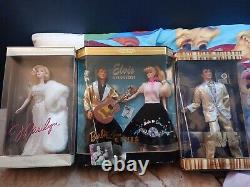 Barbie Doll Lot Of 3 elvis and barbie and marilyn monroe collectors edition