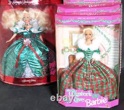 Barbie Doll Lot of 13 Happy Holidays Gala City Shopper Winters Eve Silver Royal