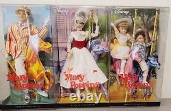 Barbie Doll (Lot of 3) Mary Poppins, Bert, Jane & Michael Disney Collector