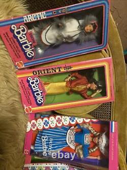 Barbie/Doll Lot of 6 Eskimo, Dutch, Orient, NA, Japanese, And Australian Boxed