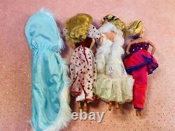 Barbie Dolls Lot Of 4 Mattel, used, READ! (Ba18), crystal barbie, loving you