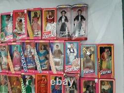 Barbie Dolls Of The World Lot Of 58 Mattel Vintage 1979-2014 Era Collection NRFB