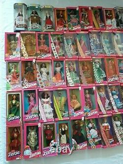 Barbie Dolls Of The World Lot Of 58 Mattel Vintage 1979-2014 Era Collection NRFB