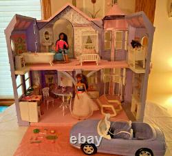 Barbie Dolls Vtg Lot 50pc Victorian Dream House DOLLHOUSE Elevator Furniture Car