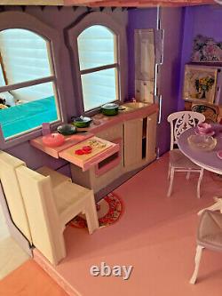 Barbie Dolls Vtg Lot 50pc Victorian Dream House DOLLHOUSE Elevator Furniture Car