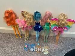 Barbie Fairytopia doll lot (Dandelion, Dahlia, Elina, Azura) USED