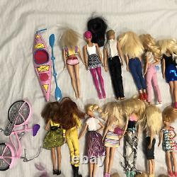 Barbie Fashionistas dressed with shoes acc Ken Skipper AA multi 40 DOLLS LOT Clean