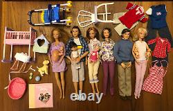 Barbie Happy Family Lot Midge Alan Nikki Ryan Babies Grandparents Doctor Clothes