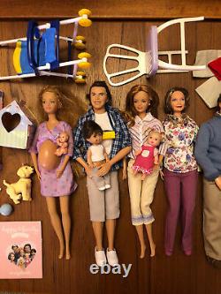 Barbie Happy Family Lot Midge Alan Nikki Ryan Babies Grandparents Doctor Clothes