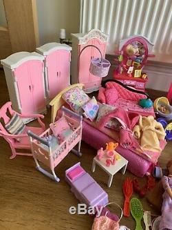 Barbie Happy Family Pregnant Midge Doll Bump Baby Lots Furniture Happy Families
