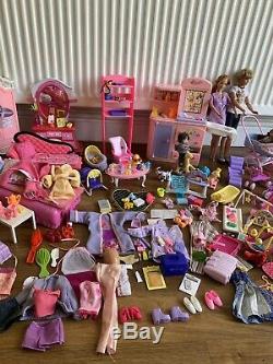 Barbie Happy Family Pregnant Midge Doll Bump Baby Lots Furniture Happy Families
