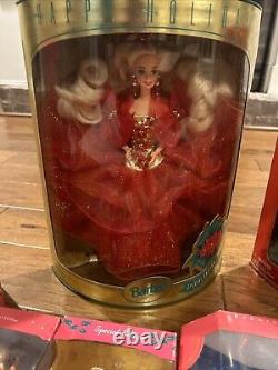 Barbie Holiday Collection Lot Of 9 Collectors Vintage Special Occasion In Box