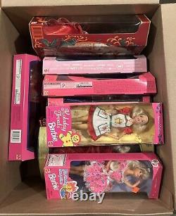 Barbie Holiday Collection Lot Of 9 Collectors Vintage Special Occasion In Box