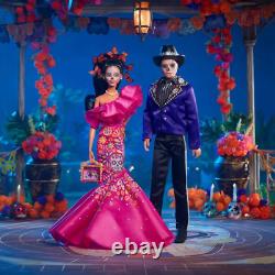 Barbie & Ken Dia De Los Muertos 2023 Doll IN HAND SET Day of the Dead Halloween