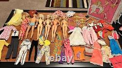 Barbie Ken Doll Clothing Lot Includes 6 Dolls Clothing Accessories Case Vintage