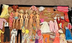 Barbie Ken Doll Clothing Lot Includes 6 Dolls Clothing Accessories Case Vintage