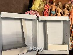 Barbie Ken Doll Clothing Lot Includes 6 Dolls Clothing Accessories Case Vintage