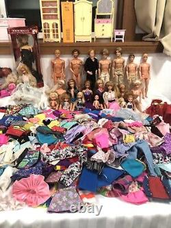 Barbie Ken Doll Lot Clothing Furniture Food etc 60's-90s 700+ pcs 21 pounds