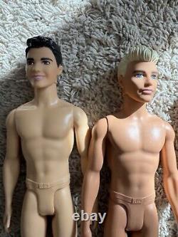 Barbie Ken Fashionista Dolls Lot Of 10 Male Doll Nude Play Or Ooak