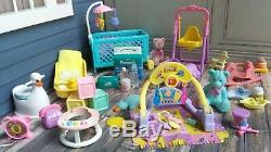 Barbie Krissy Miniature Baby Accessories Lot Crib Walker Diapers Bottle Swing