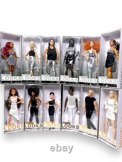 Barbie LOOKS Complete Set 12 Posable Trendy Ethnic Racial Diverse Dolls LOT 2021