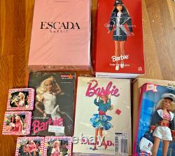 Barbie LOT Escada 15948 Calvin Klein Jeans 16211 Carnival Cruise 15186 book tin