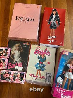 Barbie LOT Escada 15948 Calvin Klein Jeans 16211 Carnival Cruise 15186 book tin