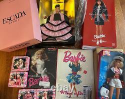 Barbie LOT Escada 15948 Calvin Klein Jeans 16211 Carnival Cruise 15186 book tin