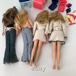 Barbie Lot 207 Mary Kate & Ashley Olsen Super Spa Day Doll Sets Pink Blue