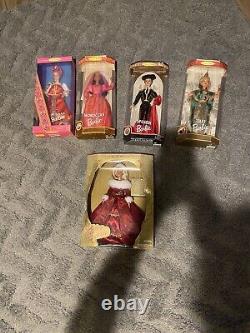 Barbie Lot (5) Russian, Moroccan, Spanish, Thai Dolls of the World and Holiday