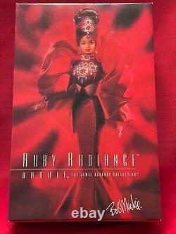 Barbie Lot Of 5 Jewel Essence Collection Bob Mackie 1996 With Design Portfolio