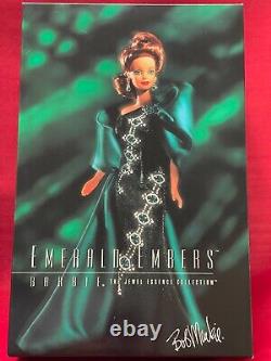 Barbie Lot Of 5 Jewel Essence Collection Bob Mackie 1996 With Design Portfolio