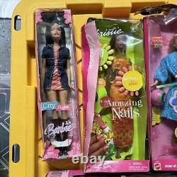 Barbie Lot of Vintage Dolls In Box Skipper Nails City Style Fashion Avenue New