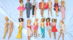 Barbie Mattel 16 dolls 1960s lot clothes, accessories, cases, airline airplane