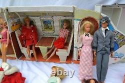 Barbie Mattel 16 dolls 1960s lot clothes, accessories, cases, airline airplane