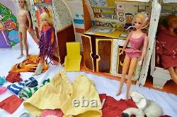 Barbie Mattel 16 dolls 1960s lot clothes, accessories, cases, airline airplane