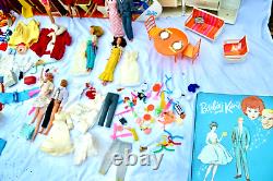 Barbie Mattel 16 dolls 1960s lot clothes, accessories, cases, airline airplane