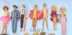 Barbie Mattel 16 dolls 1960s lot clothes, accessories, cases, airline airplane