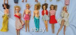 Barbie Mattel 16 dolls 1960s lot clothes, accessories, cases, airline airplane