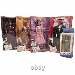 Barbie Maya Angelou, VP Kamala Harris, Katherine Johnson, Ella Fitz, Rosa Parks